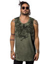 psychedelic rave dragon green tank top 